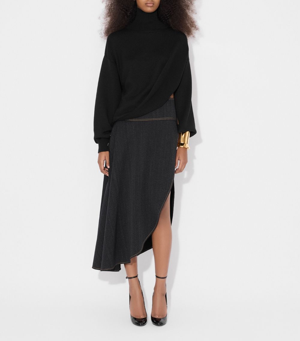 Alaïa Alaïa Asymmetric Midi Skirt