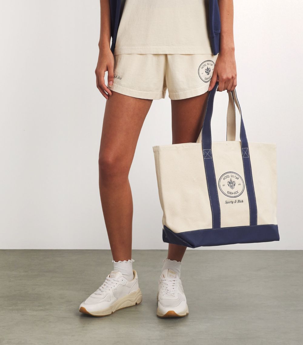 Sporty & Rich Sporty & Rich Canvas Eden Crest Tote Bag