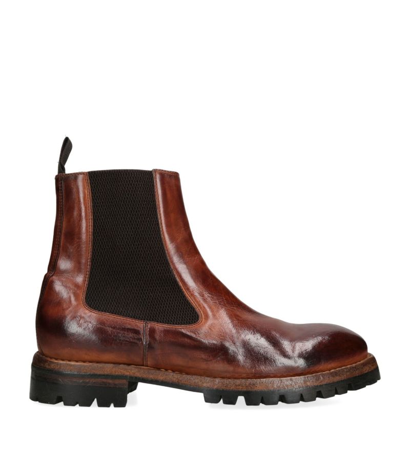 Eleventy Eleventy Burnished Leather Chelsea Boots