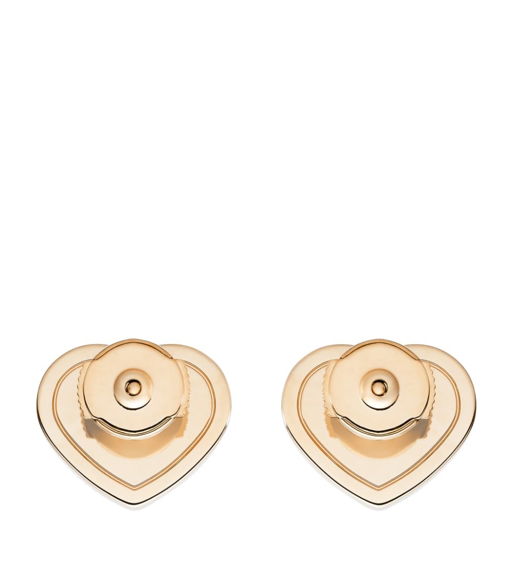 Chopard Chopard Rose Gold and Turquoise Happy Hearts Stud Earrings