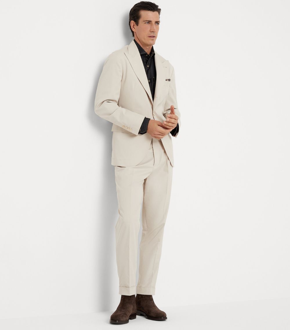 Brunello Cucinelli Brunello Cucinelli Cotton-Cashmere Tailored Trousers