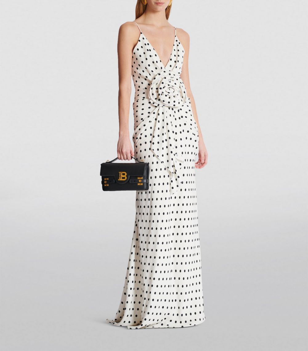 Balmain Balmain Polka-Dot Rose Maxi Dress