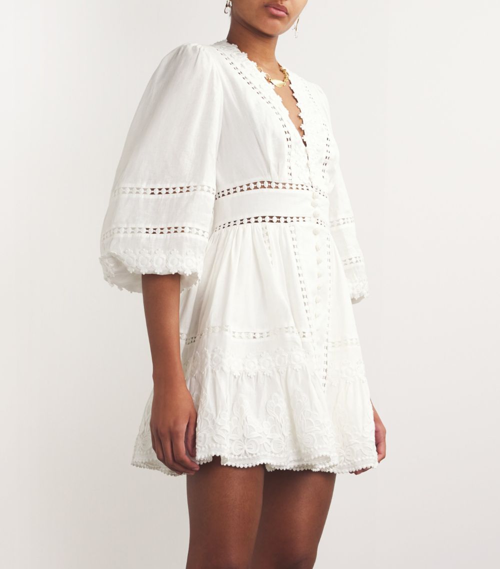 Zimmermann Zimmermann Linen Pop Mini Dress