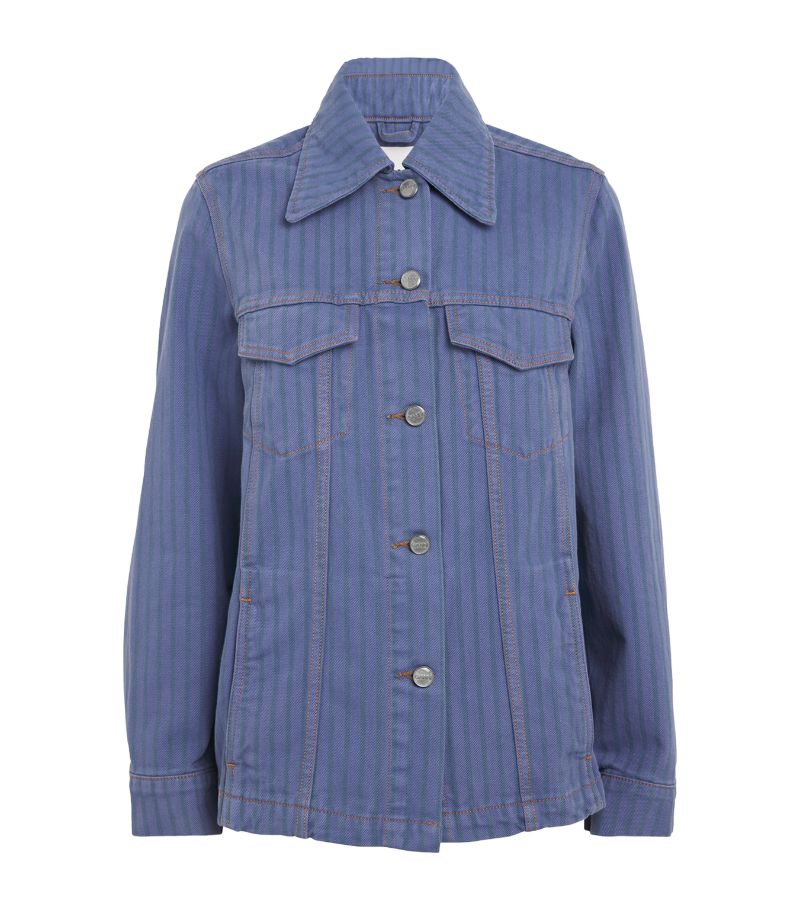 Ganni Ganni Striped Denim Jacket