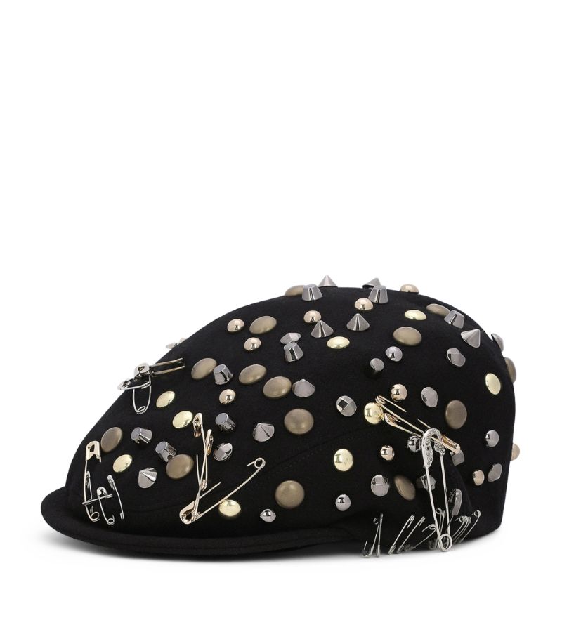 Dolce & Gabbana Dolce & Gabbana Wool-Blend Embellished Cap