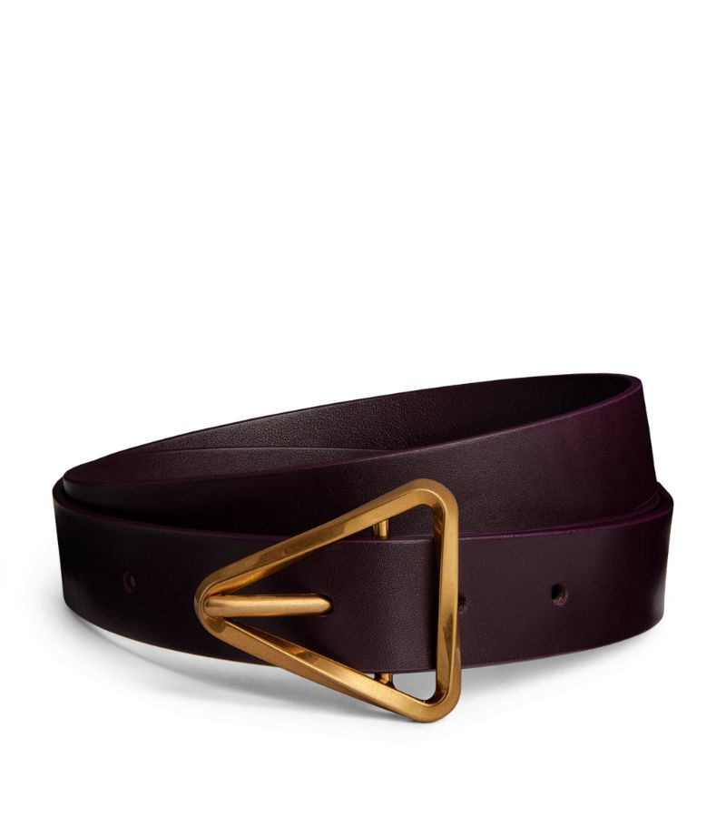 Bottega Veneta Bottega Veneta Leather Triangle Grasp Belt