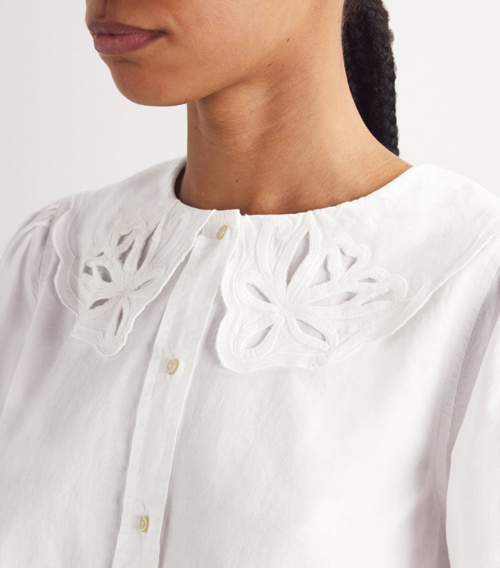  The Great. Cotton Embroidered Trinket Blouse