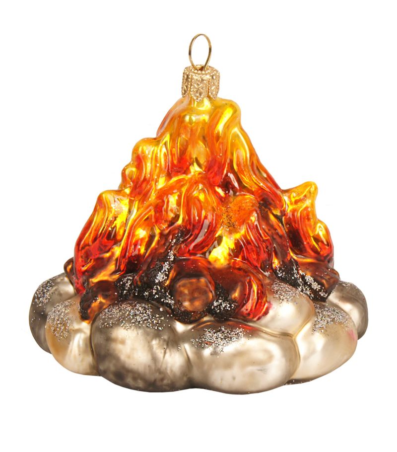 Harrods Harrods Glass Campfire Tree Decoration