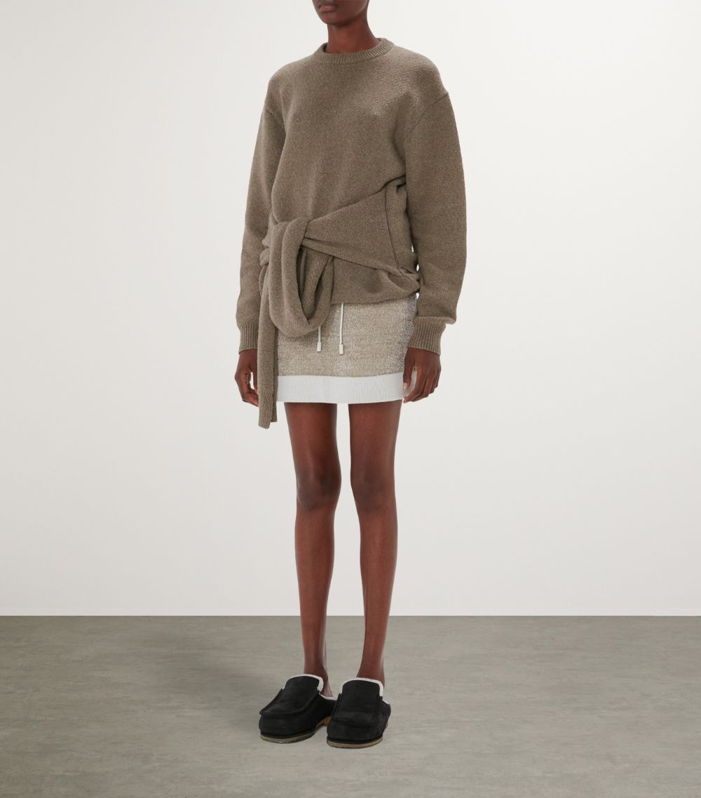 Jw Anderson Jw Anderson Wool-Blend Chenille Mini Skirt