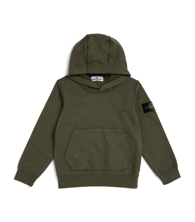 Stone Island Junior Stone Island Junior Cotton Logo Hoodie (2-14 Years)