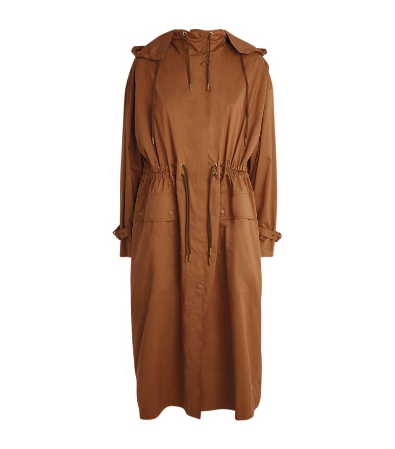 Max Mara Max Mara Cotton-Blend Longline Raincoat