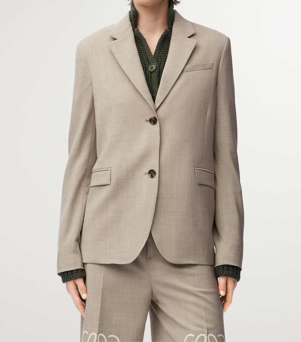 Loewe Loewe Wool-Blend Split-Back Blazer