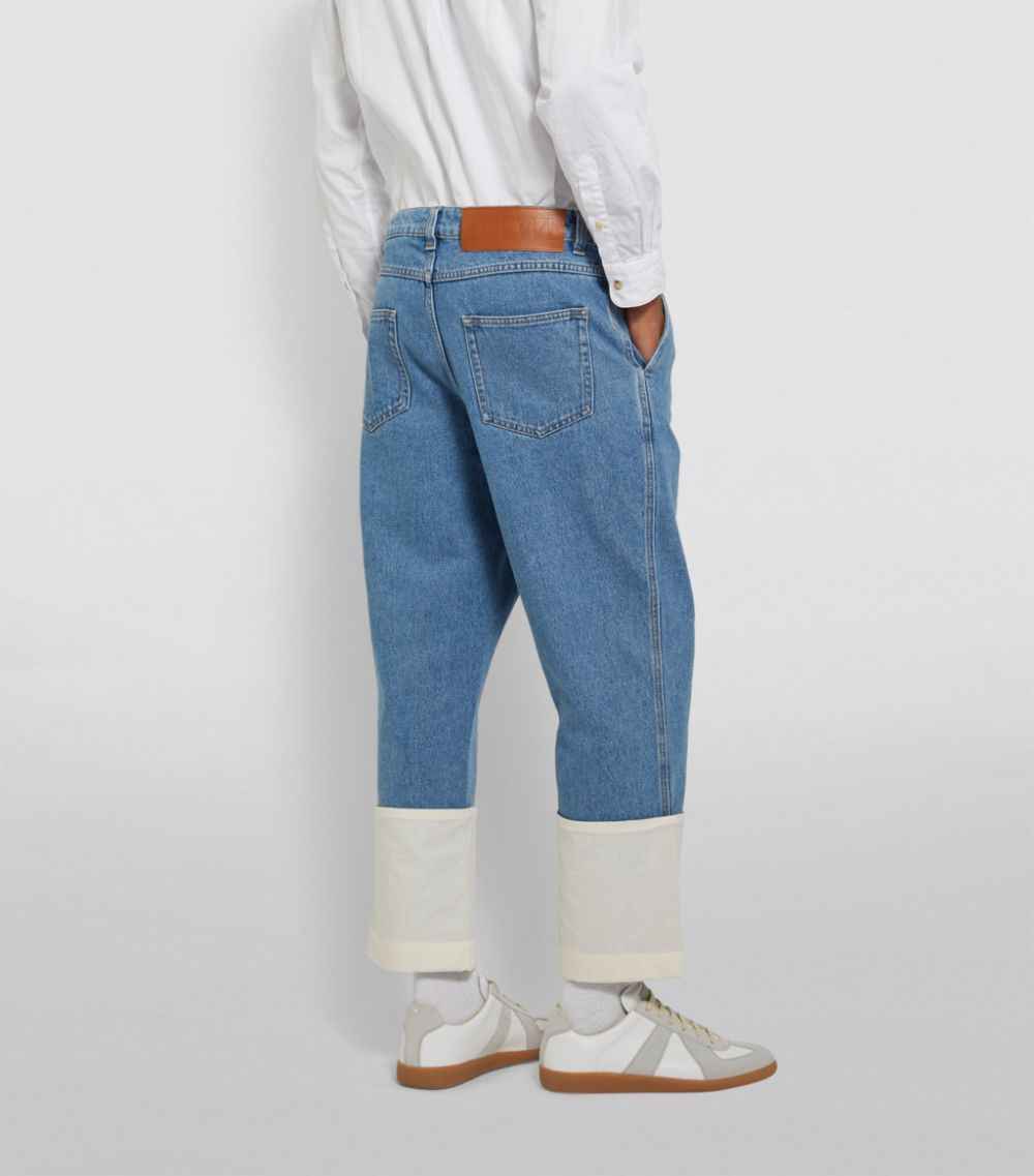 Loewe LOEWE Stonewashed Turn-Up Hem Jeans