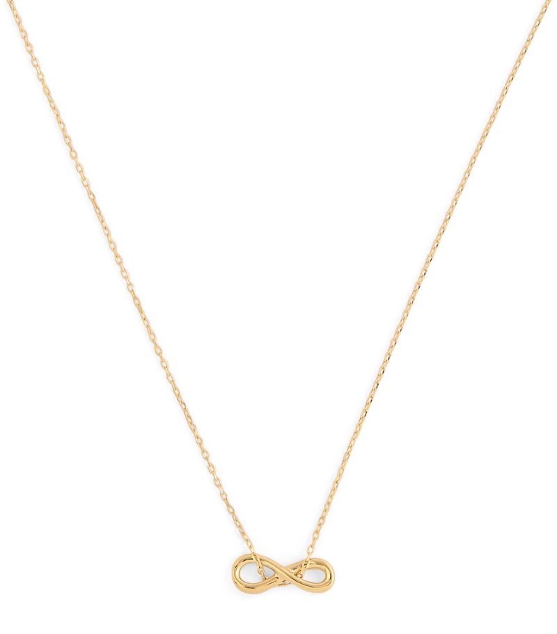  Astrid & Miyu Yellow Gold Infinite Pendant Necklace