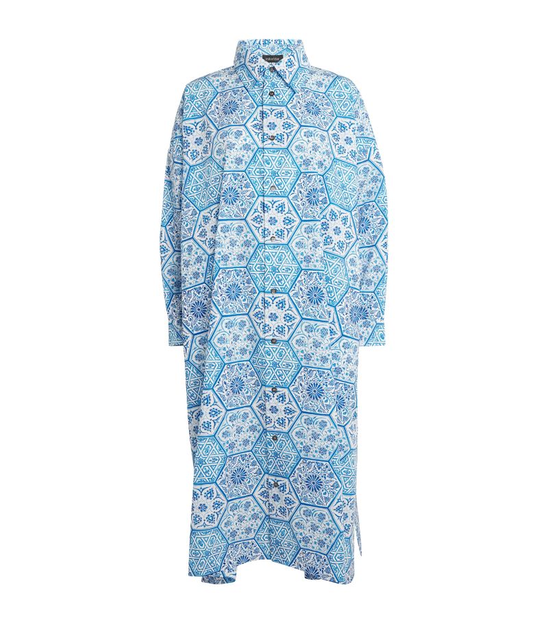 Eskandar Eskandar Printed A-Line Shirt Dress