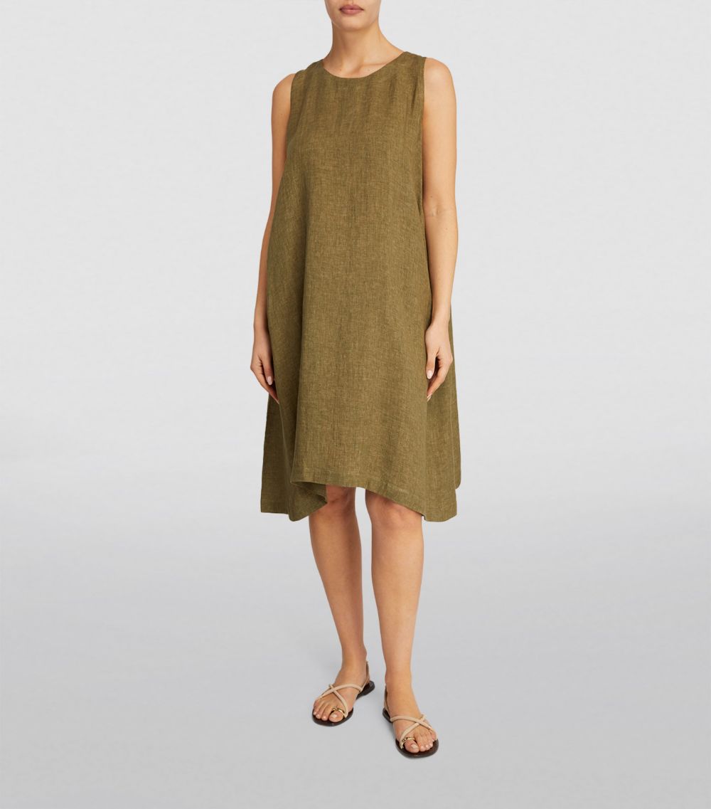 Eskandar Eskandar Linen A-Line Midi Dress