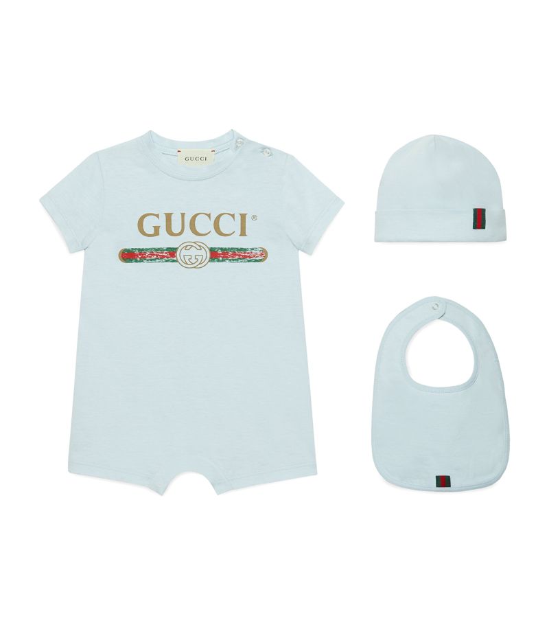 Gucci Gucci Kids Cotton Vintage Logo Gift Set (3-12 Months)