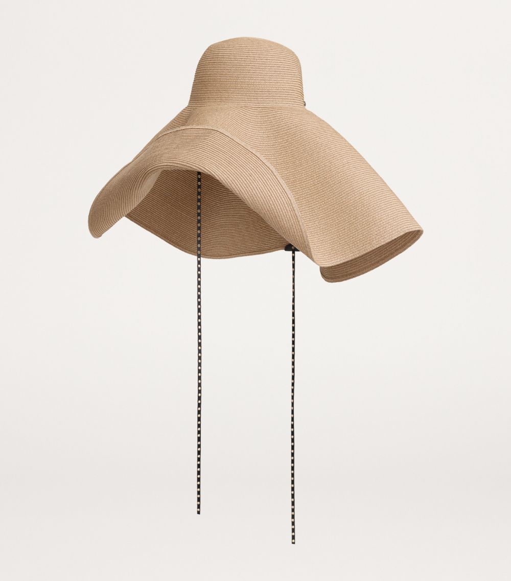 Alaïa Alaïa Large Straw Capeline Hat