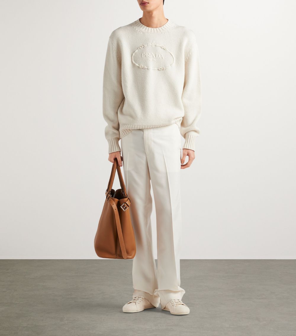 Prada Prada Wool-Cashmere Logo Sweater