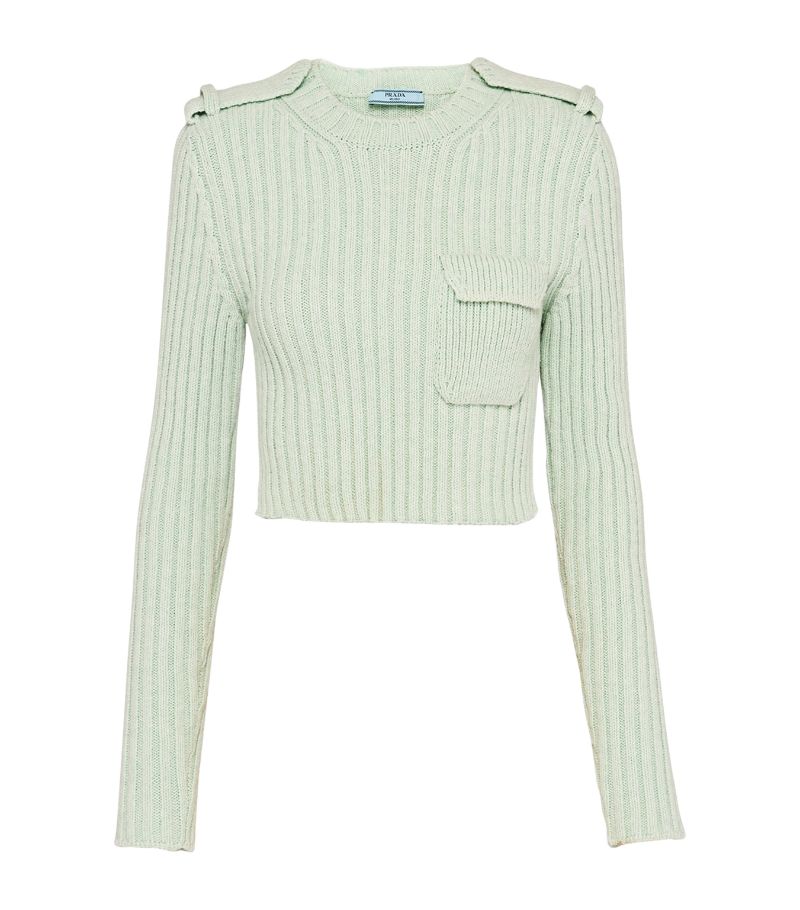 Prada Prada Cashmere-Wool Utility Sweater