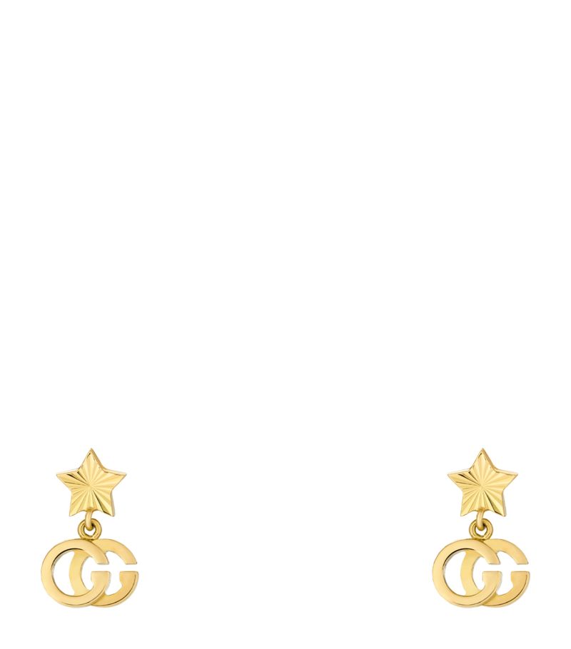 Gucci Gucci Yellow Gold Gg Running Earrings