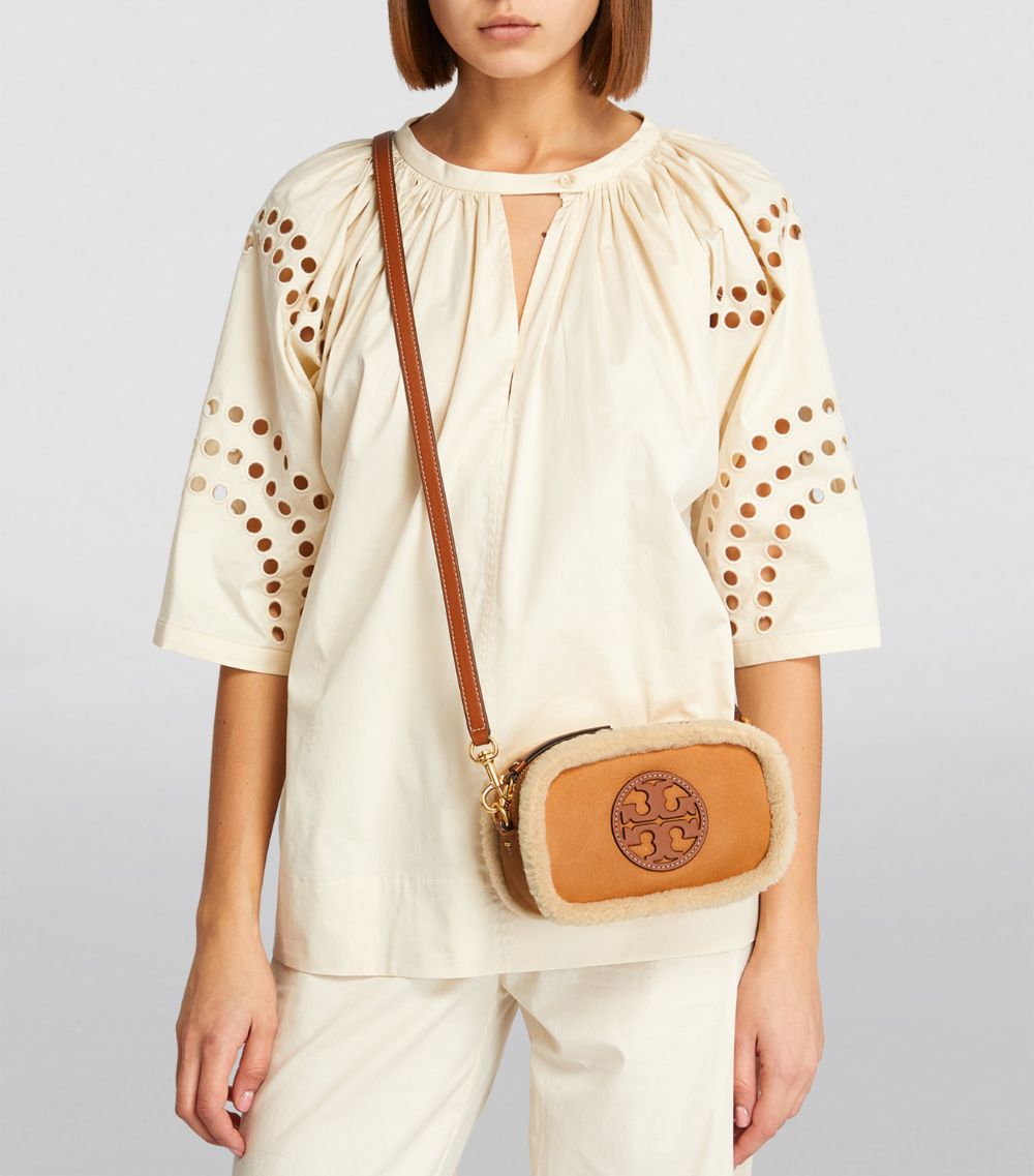 Tory Burch Tory Burch Mini Shearling Miller Cross-Body Bag