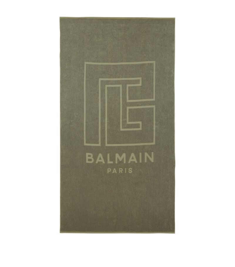 Balmain Balmain Pb Monogram Beach Towel
