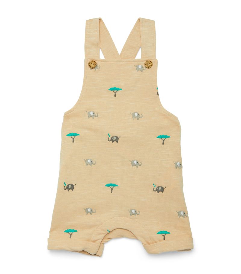 Purebaby Purebaby Elephant Embroidered Dungarees (0-24 Months)