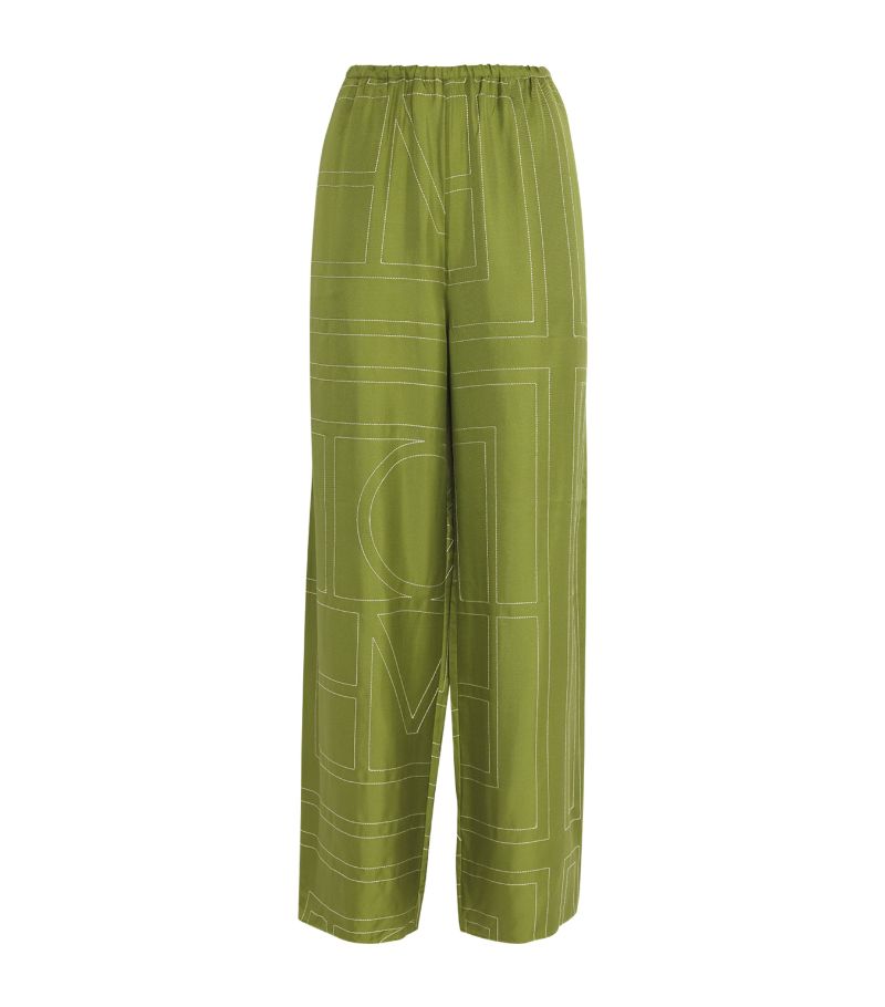 Toteme Toteme Silk Monogram Trousers