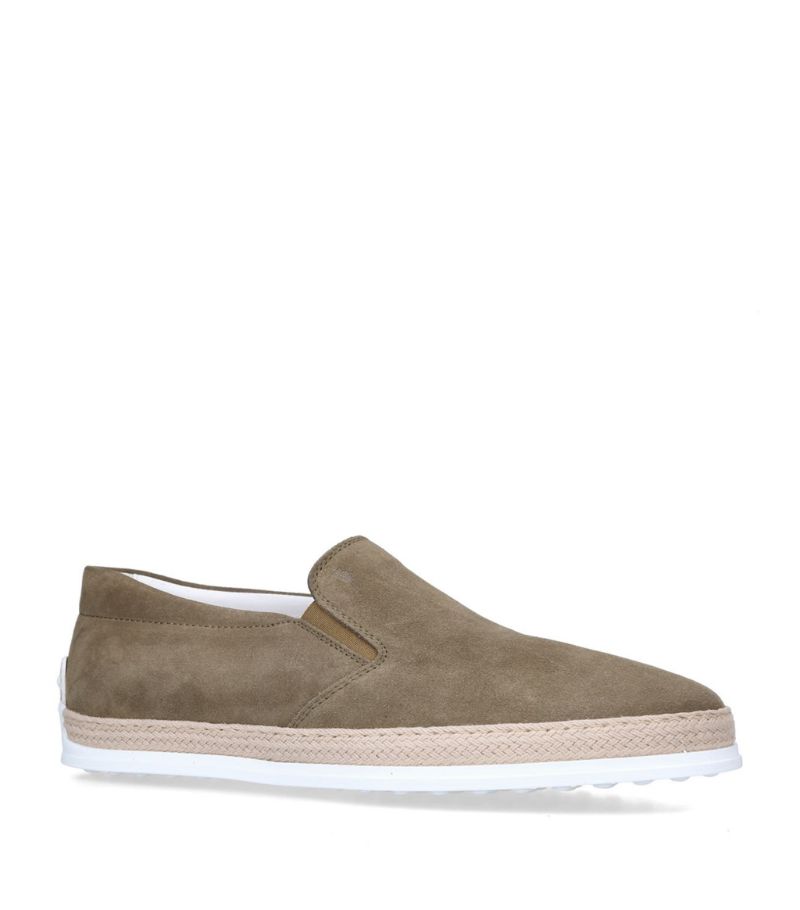 Tod's Tod's Leather Raffia Skate Shoes