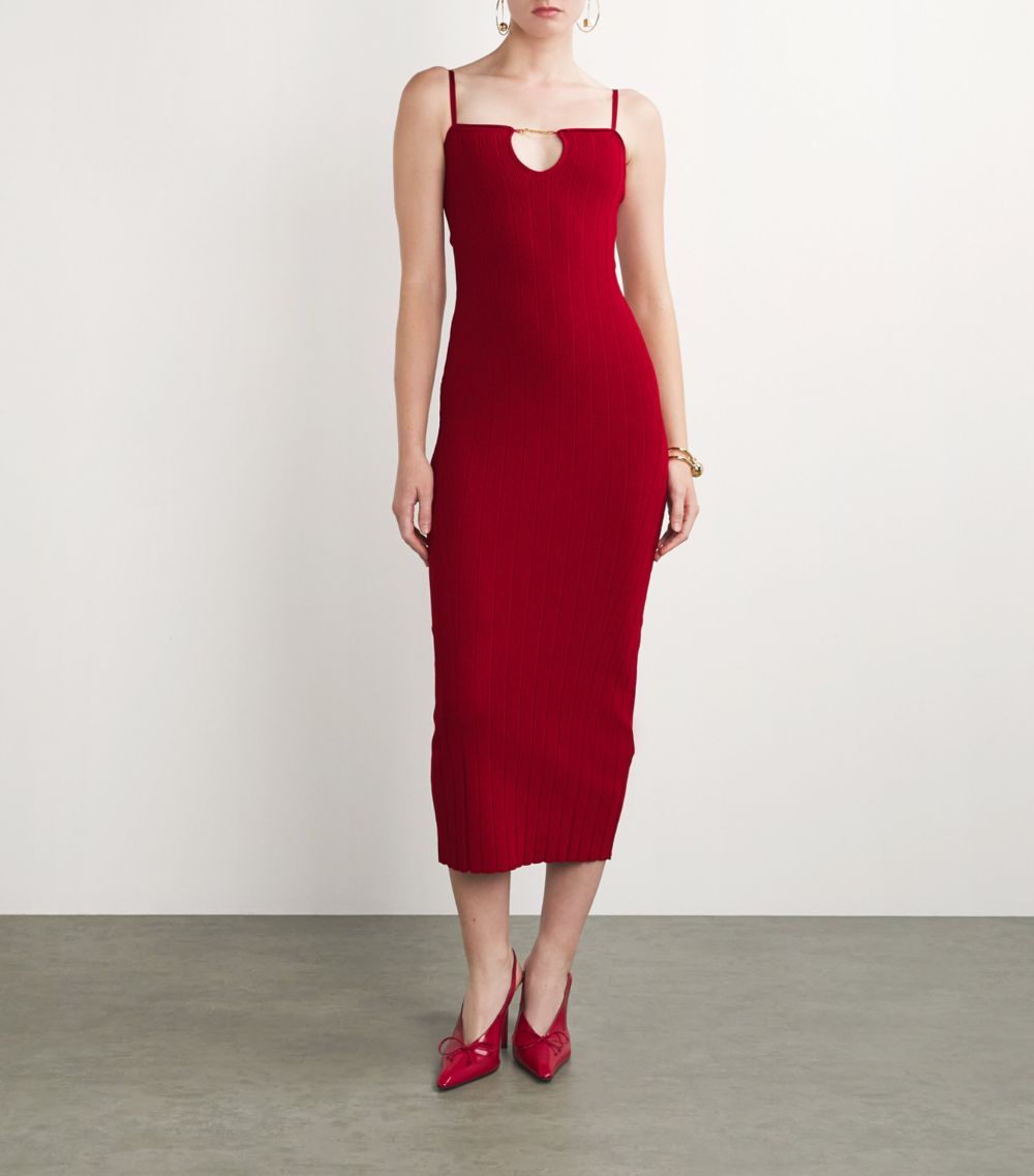 Jacquemus Jacquemus Ribbed Sierra Midi Dress