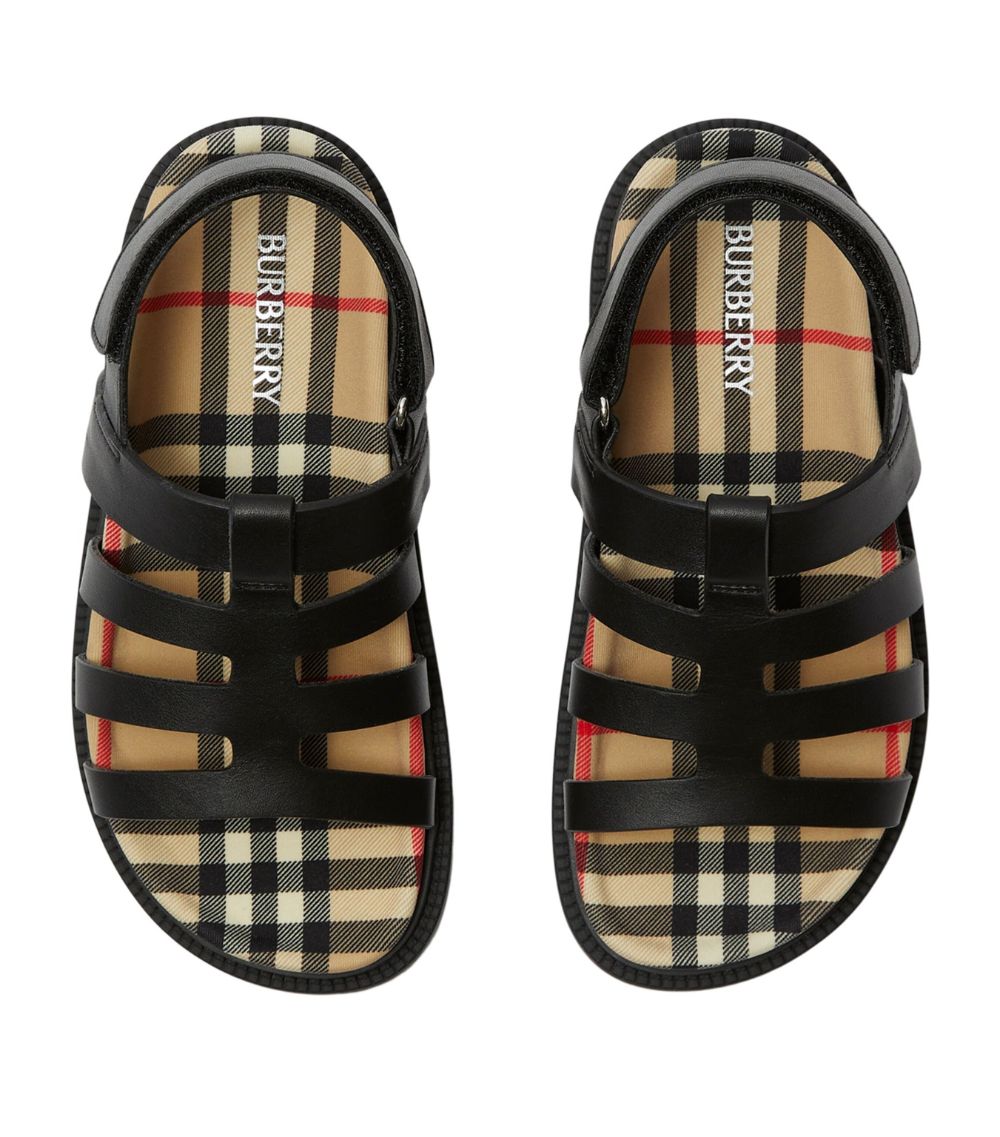 Burberry Burberry Kids Check Print Sandals (3-14 Years)