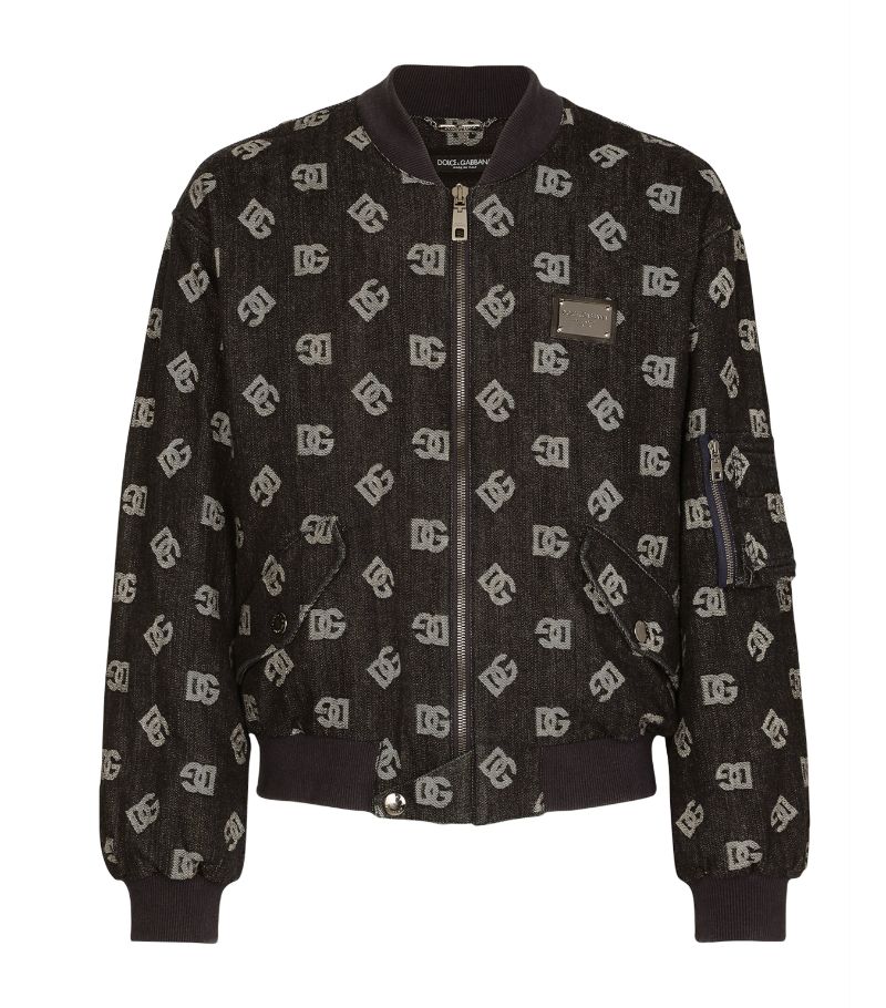 Dolce & Gabbana Dolce & Gabbana Denim Logo Bomber Jacket