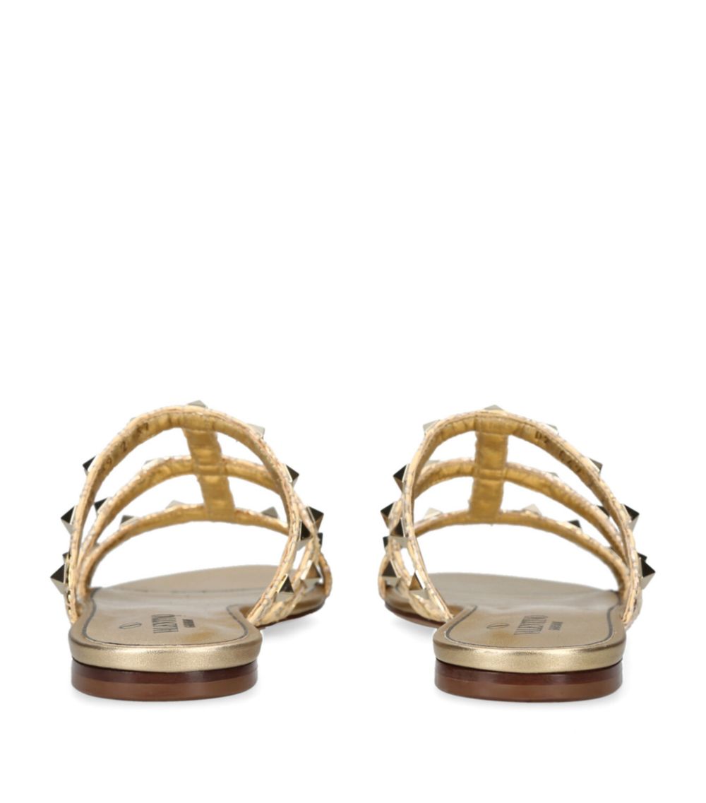 VALENTINO GARAVANI Valentino Garavani Raffia Rockstud Sandals