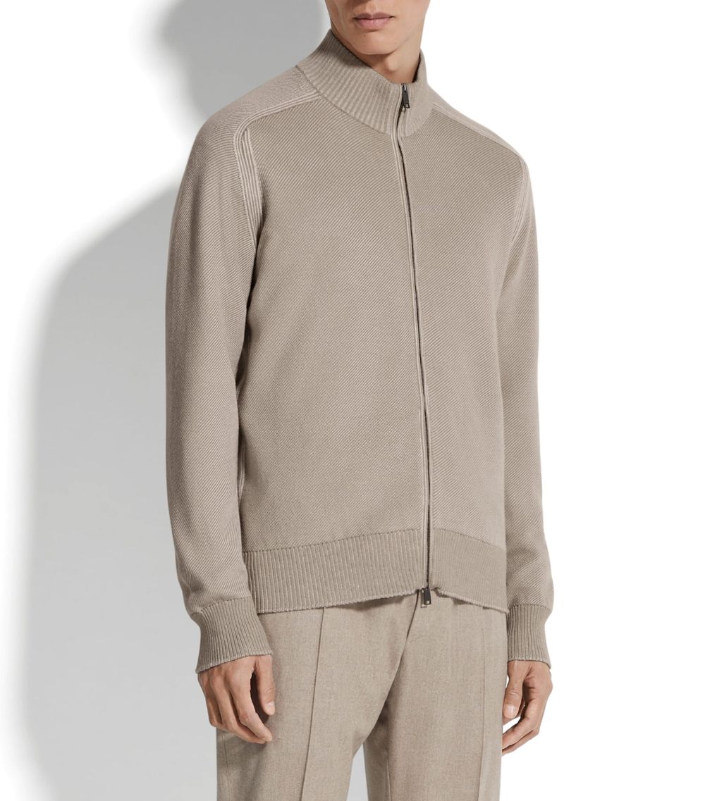 zegna Zegna Cashseta Zip-Up Cardigan