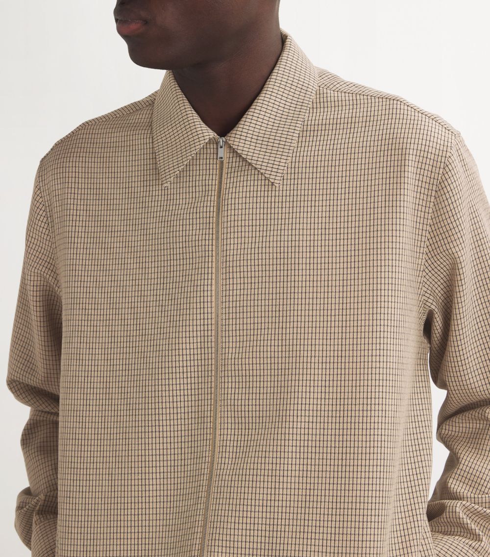 Jil Sander Jil Sander Check Zip-Up Shirt Jacket