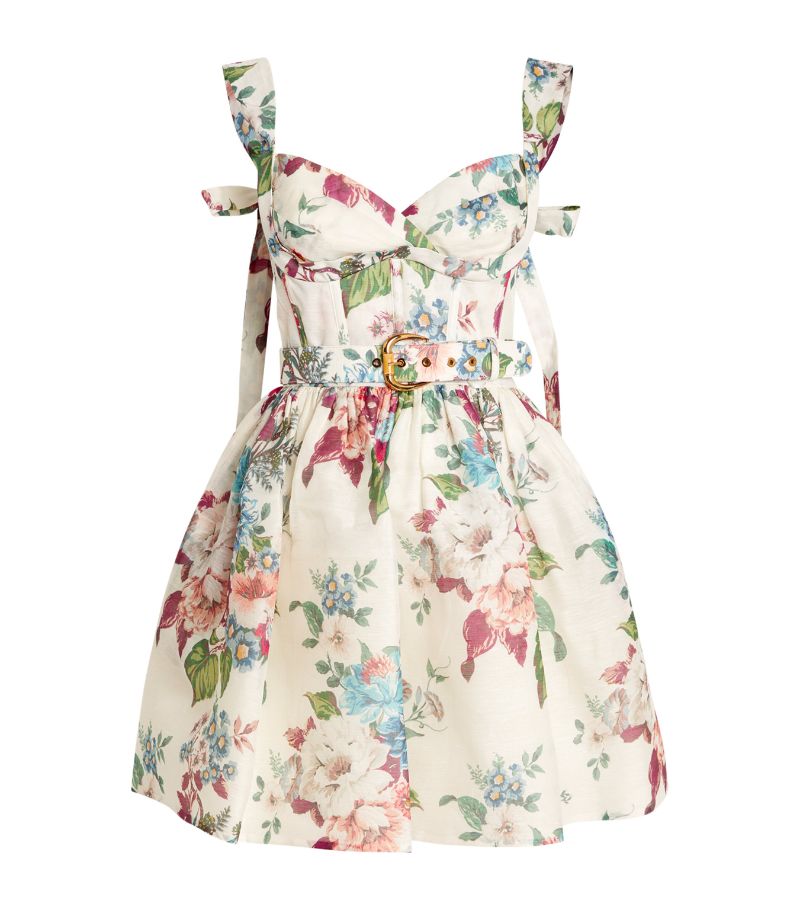 Zimmermann Zimmermann Linen-Silk Floral Mini Dress