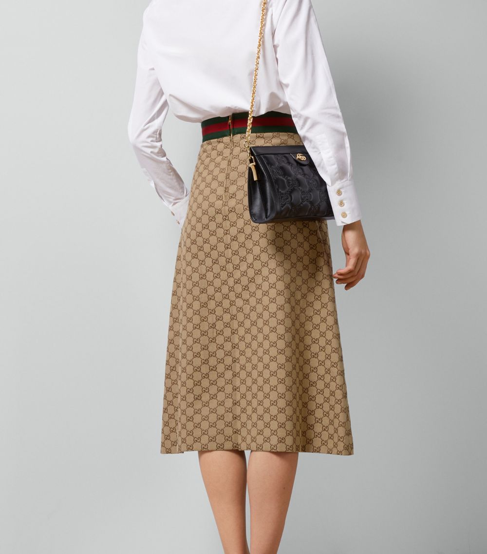 Gucci Gucci Gg Supreme Belted Skirt