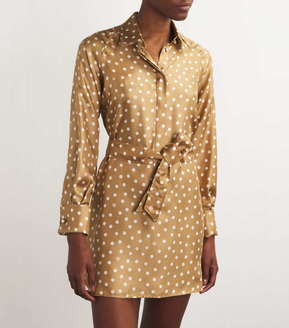 Max Mara Max Mara Silk Polka-Dot Mini Dress