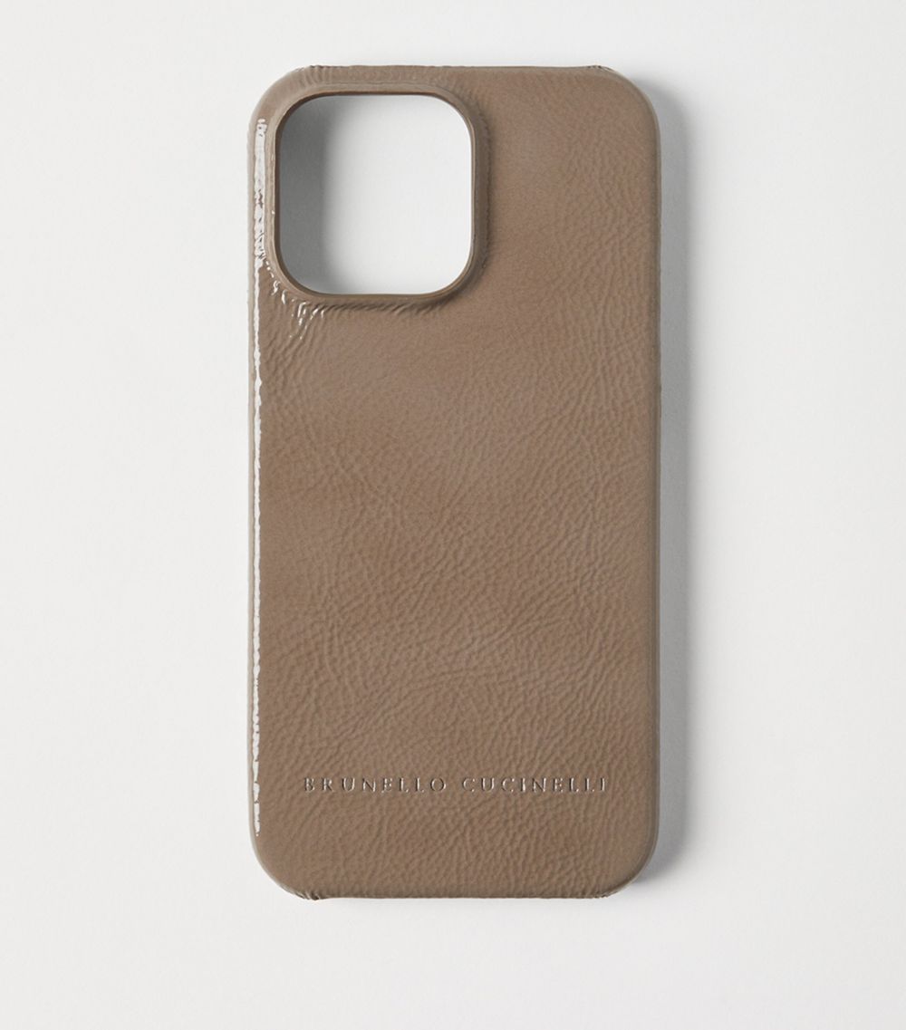 Brunello Cucinelli Brunello Cucinelli Sleek Leather Iphone 14 Pro Case