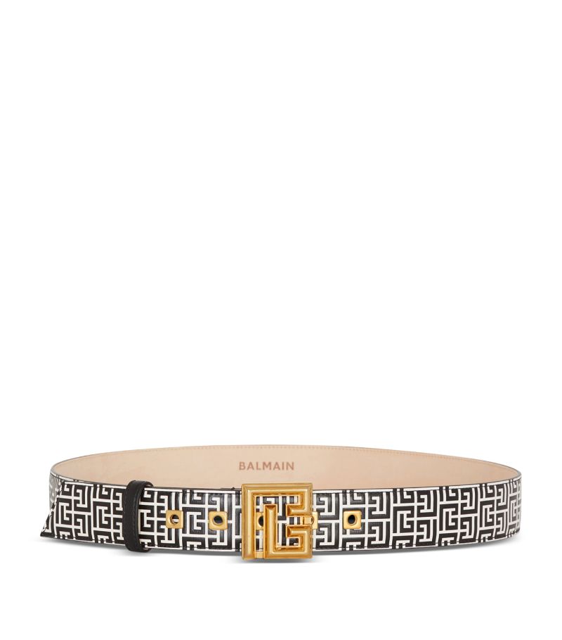 Balmain Balmain Calfskin Monogram Belt