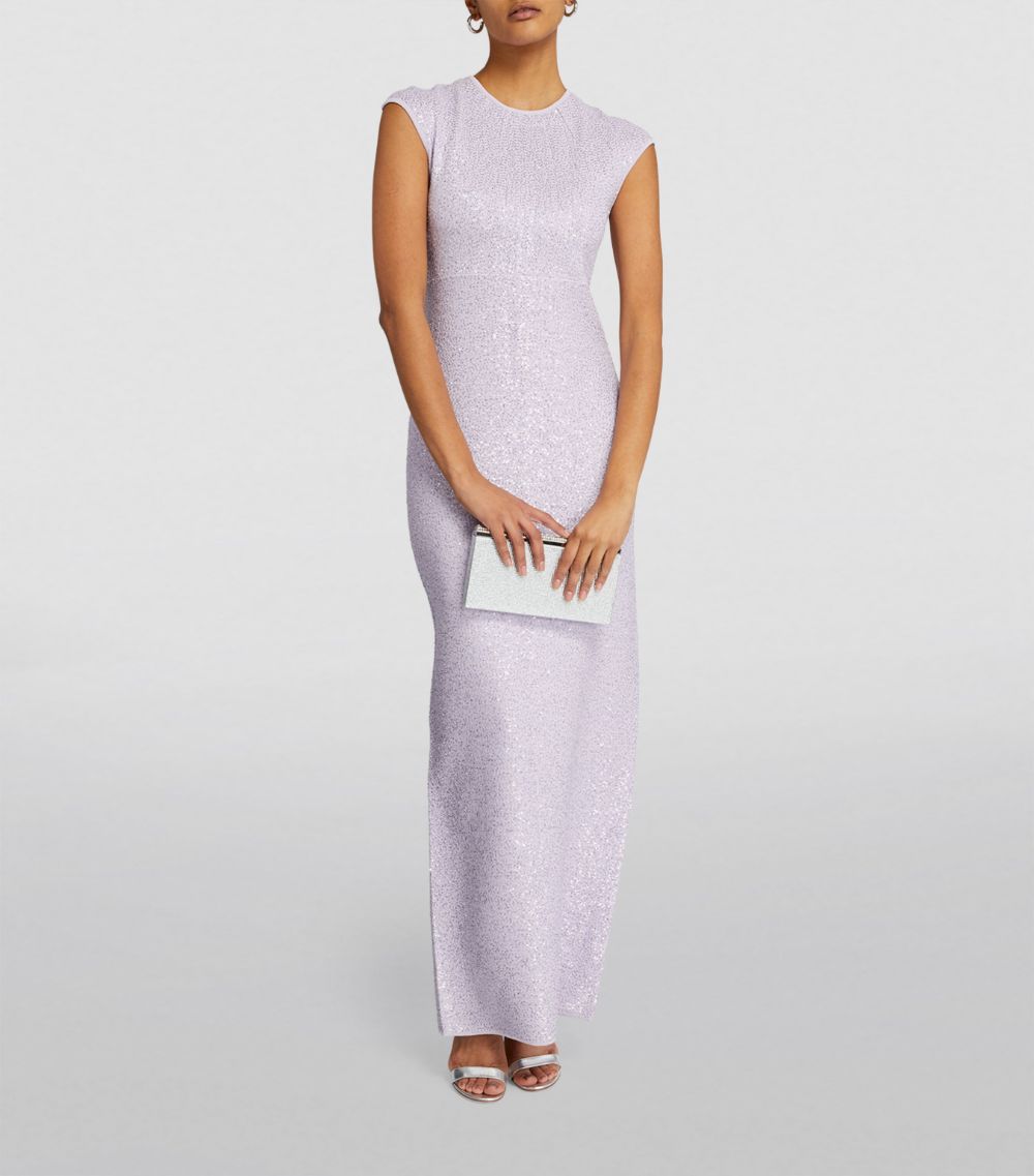 St. John St. John Lurex-Knit Maxi Dress