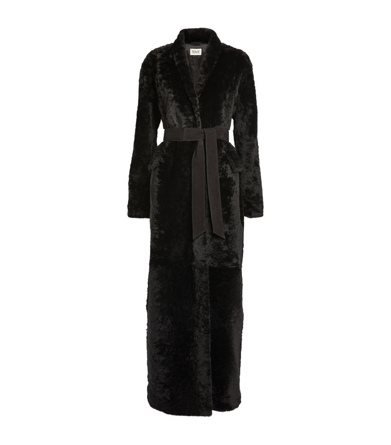 Tove Tove Lambskin Tie-Waist Emily Coat