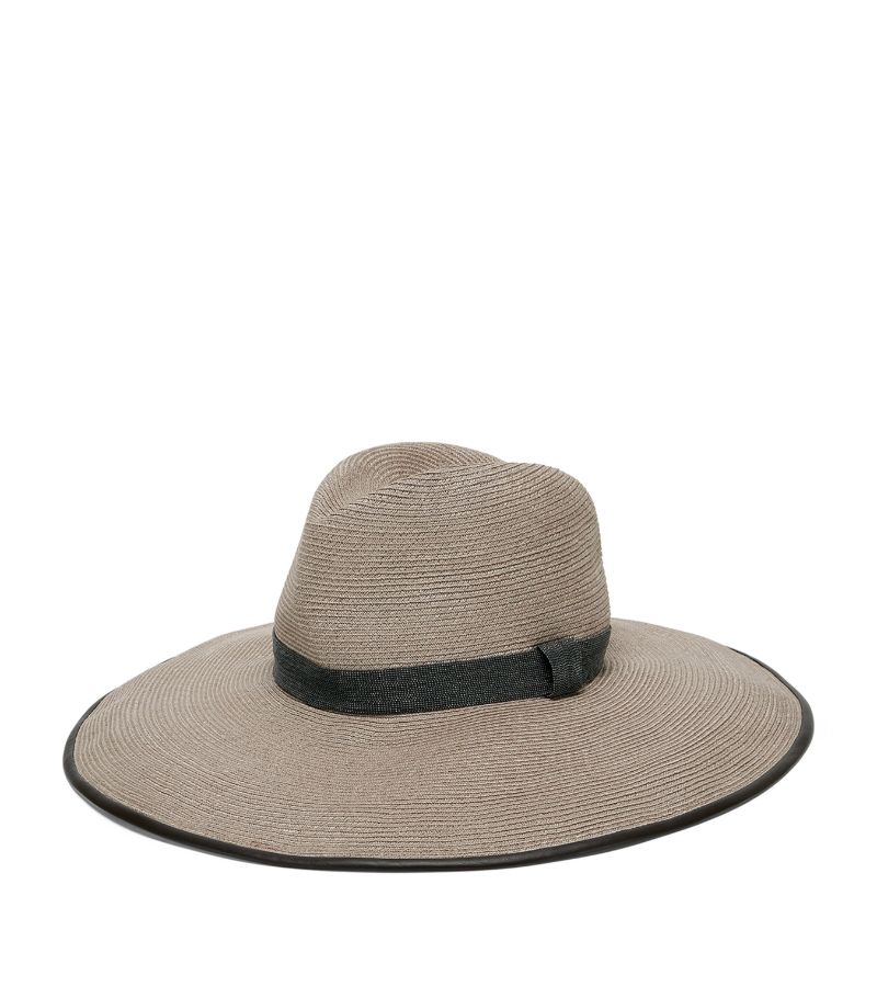 Brunello Cucinelli Brunello Cucinelli Hemp-Cotton Monili-Trim Fedora