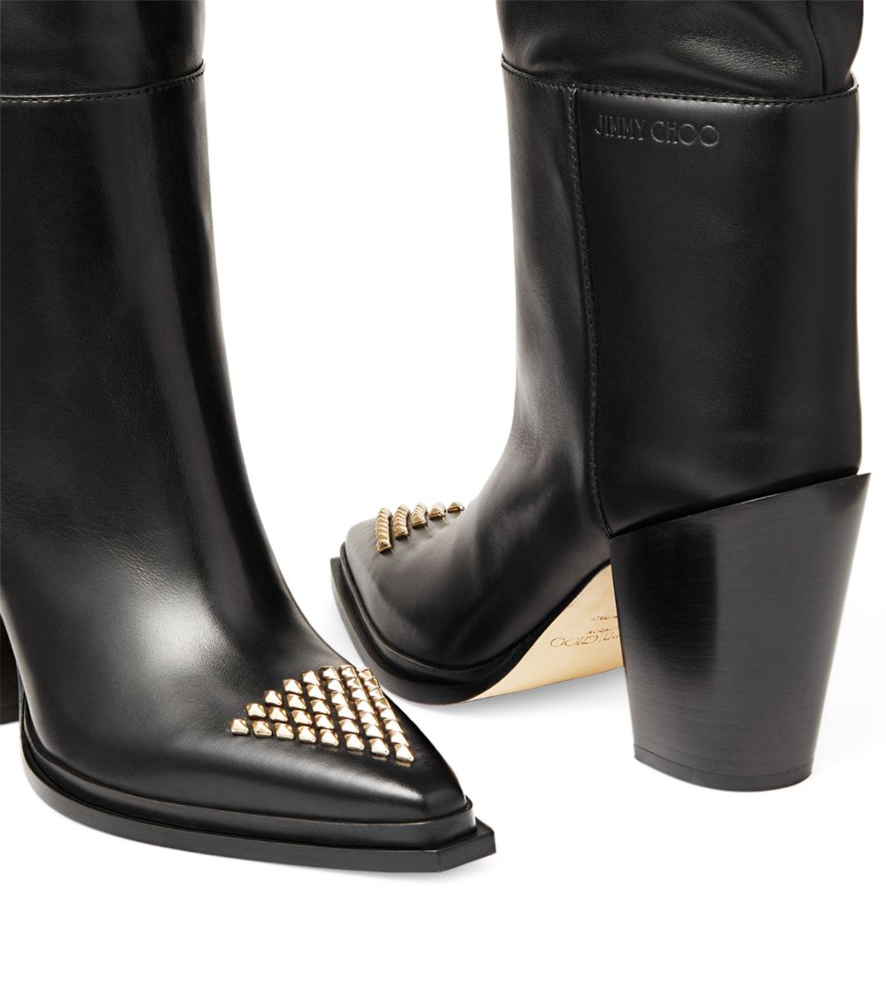 Jimmy Choo Jimmy Choo Cece 80 Leather Knee-High Boots