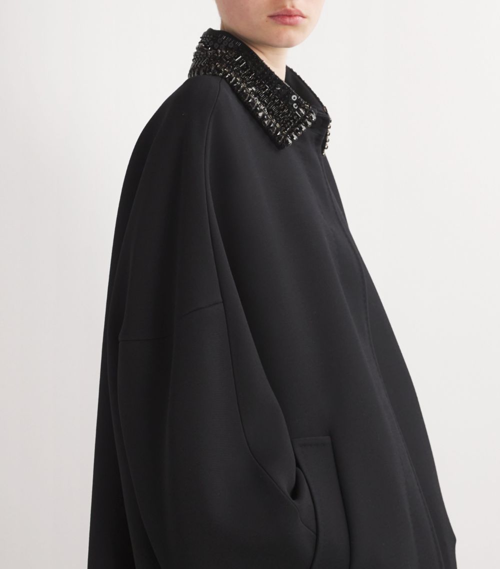 Max Mara Max Mara Wool-Silk Embellished Coat