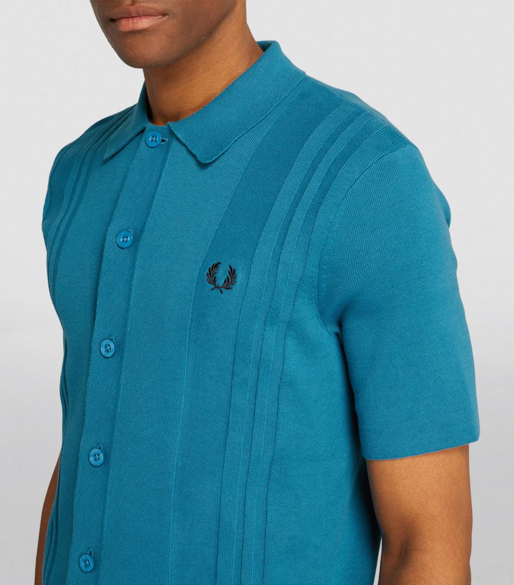 Fred Perry Fred Perry Knitted Striped Polo Shirt
