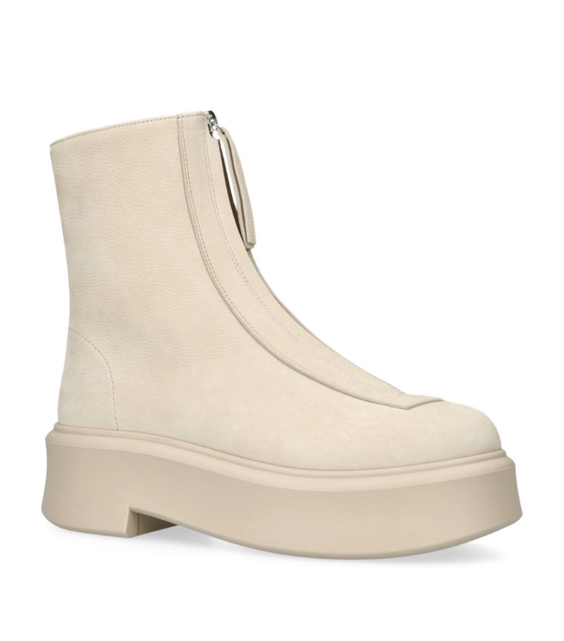 The Row The Row Zipped Leather Ankle Boots 50