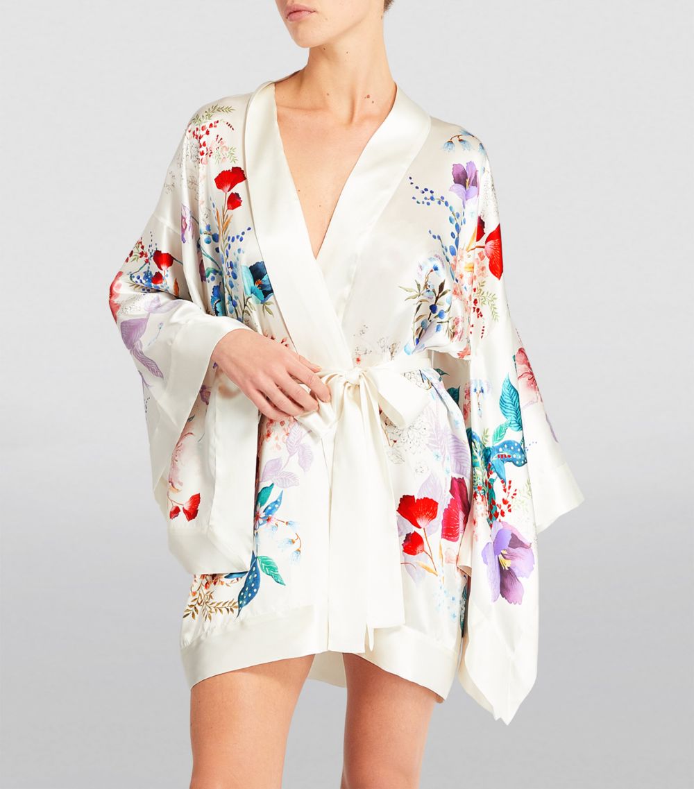 Meng Meng Silk Floral Kimono