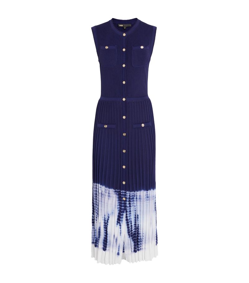  Maje Pleated Tie-Dye Dress